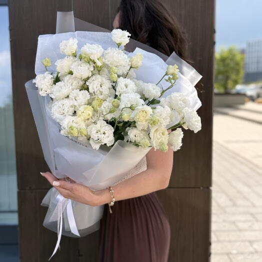 Букет белых кружевных эустом 🌸