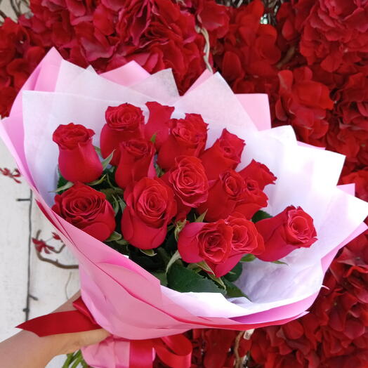 Монобукет из Кенийской розы🌹🌿