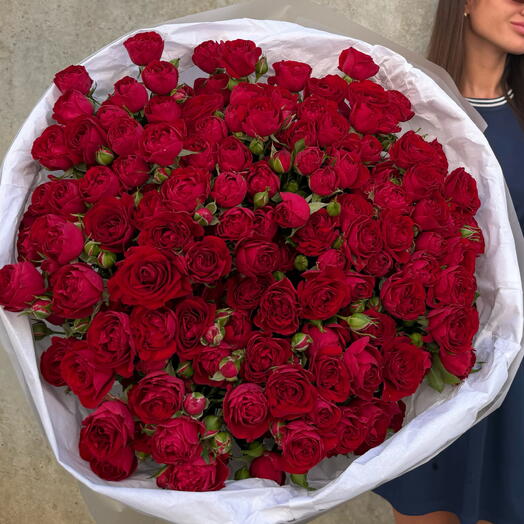 Кустовые розы Red Bablz