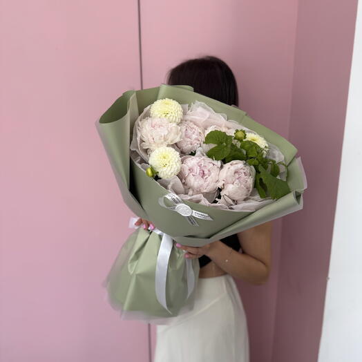 Летний букет с георгинами 🌸