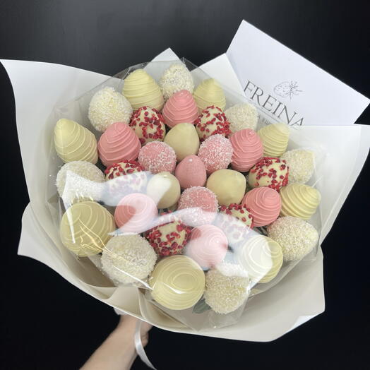 Букет из клубники в шоколаде Callebaut