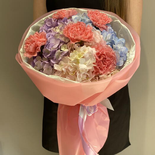 Яркий букет с гортензией 🌸💐🔥