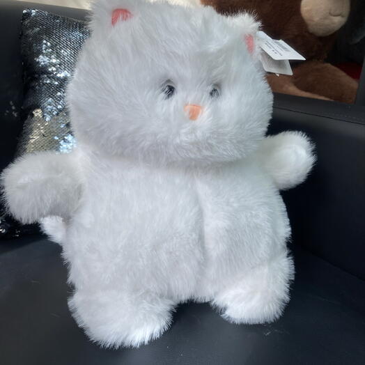 Игрушка кот толстяк белый