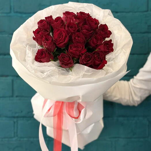 Букет 19  из 21 красной розы