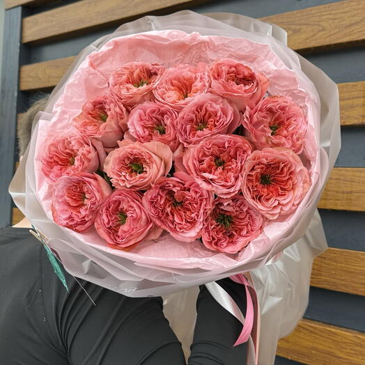 Букет из пионовидных роз «Pink