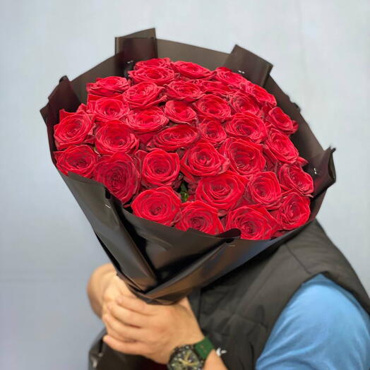 🌹«ПЛАМЯ СТРАСТИ» ИЗ 35 КРАСНЫХ РОЗ🌹