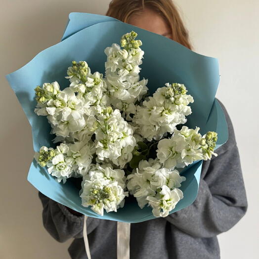 Букет Маттиола 9 штук 💙 Небесная чистота