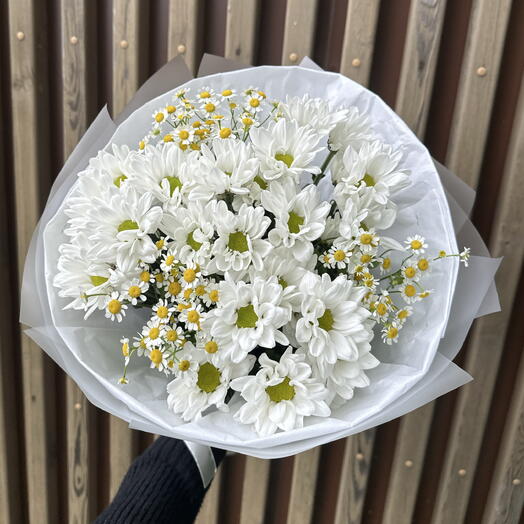 Букет Белые ромашки 🤍💛