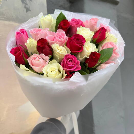 Букет из 25 роз Кения (40 см)