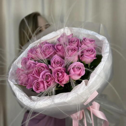 21 розовая роза