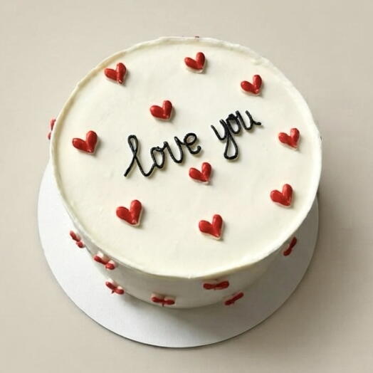Торт на 4-5 порций love you
