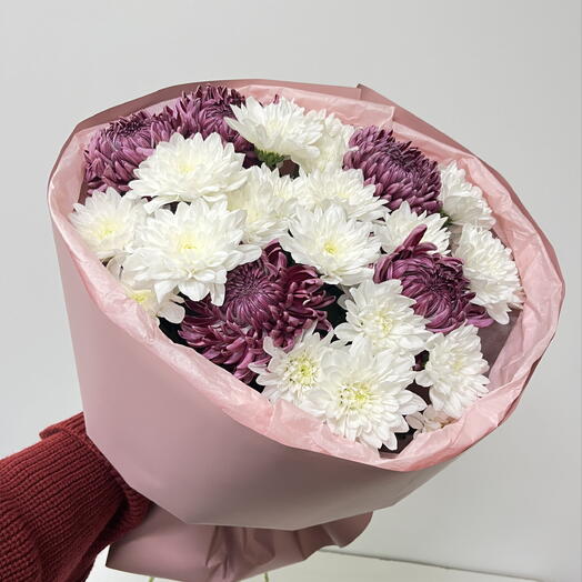 Букет с хризантемой одноголовой 💜