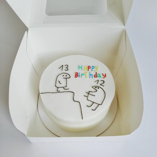 Бенто 650г Happy birthday, с человечками