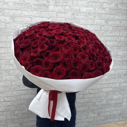 101 красная Роза 🌹 с ароматом ♥️♥️♥️