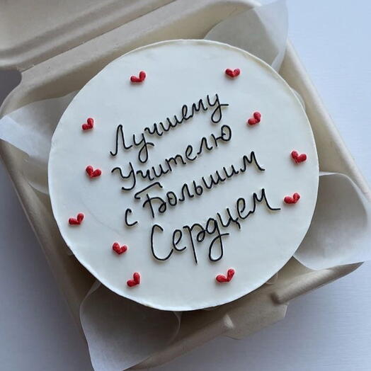 Бенто-торт (L) «Лучшему учителю с большим сердцем»