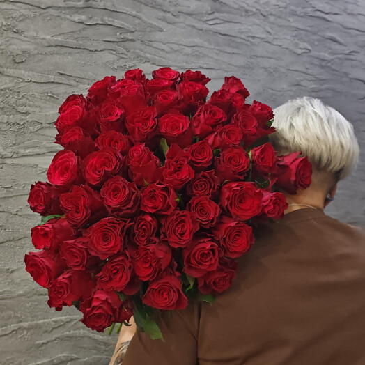 Розы эквадор 51шт без упаковки