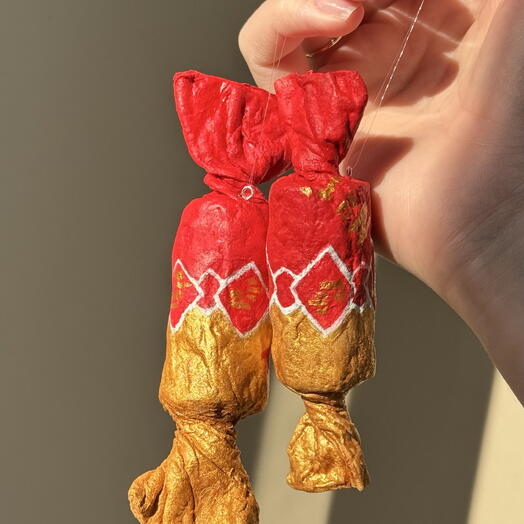 Елочная ватная игрушка