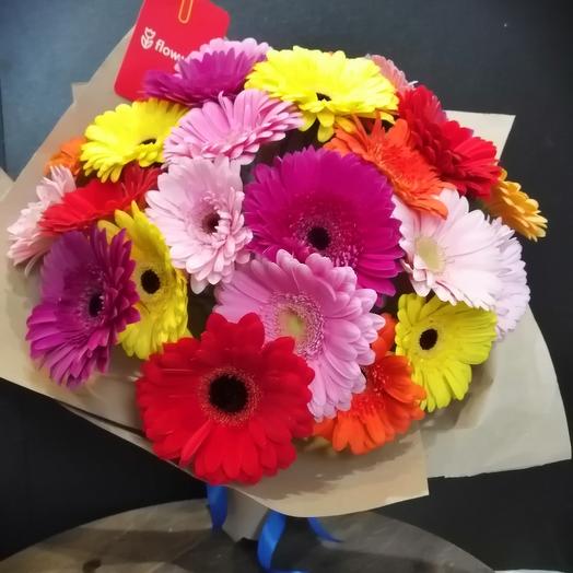 Mono bouquet of 21 gerberas