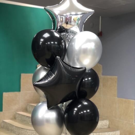 Fountain of 10 balls " Black Paint"