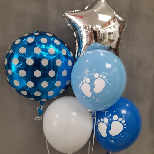 Balloons with the birth of a boy