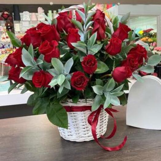 Basket with flowers