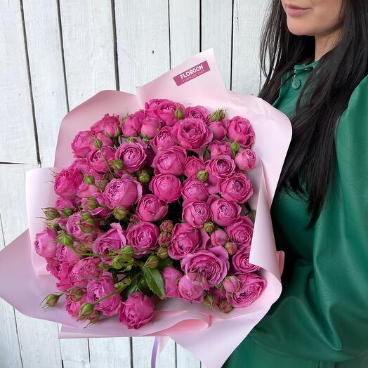 Bouquet of Peony pink Rose Misty Bubbles