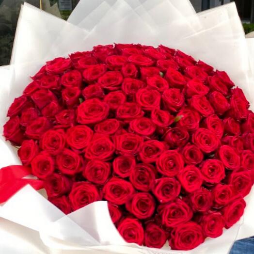 100 red roses