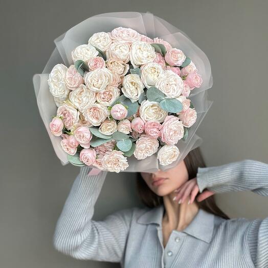 Пионовидная кустовая Роза 15 шт💞