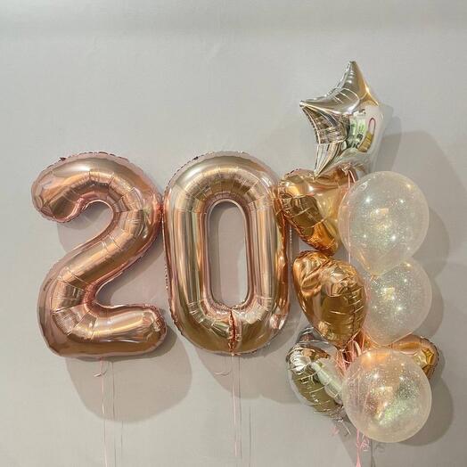 Balls for 20 years 10 pcs