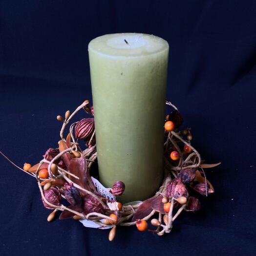 Свеча 🕯️ в осеннем исполнении