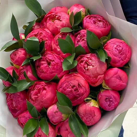 Bouquet of coral peonies