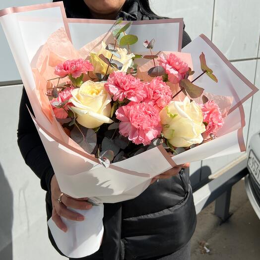 Rosas con Dianthus