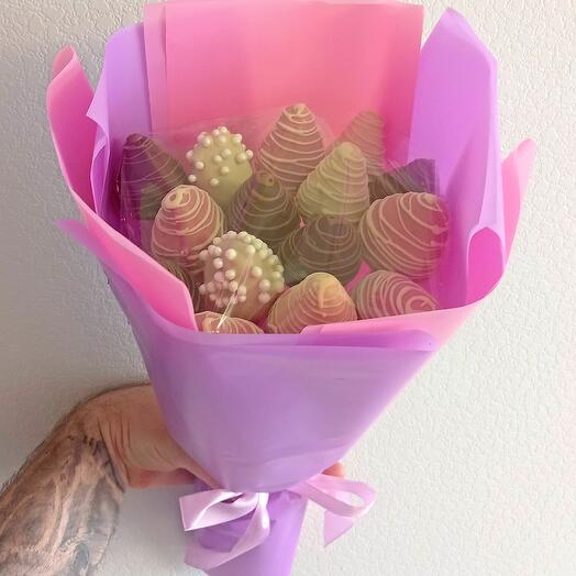 Bouquet of strawberries in Belgian chocolate 15 berries