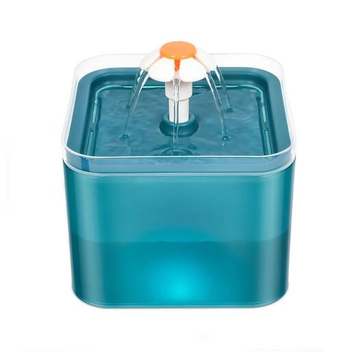 Automatic drinking fountain for cats with LED lighting, volume 2 l emerald, Drinking fountain for pets