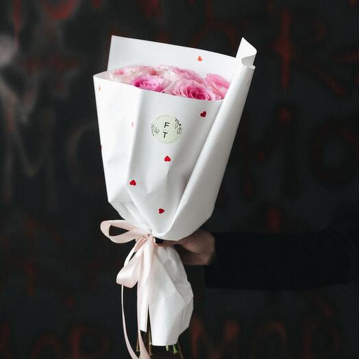 Monobooket de grandes rosas delicadas FT052