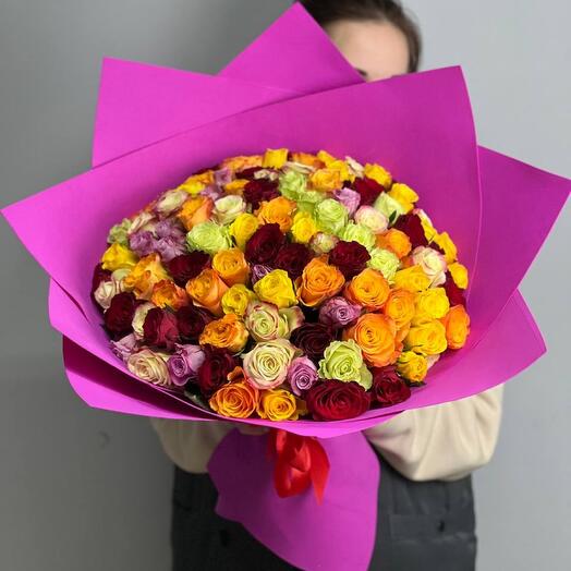 Микс из 101 розы