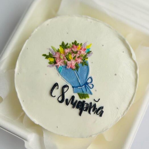 Бенто-торт без сахара, без глютена 8 марта