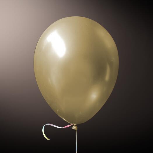 Helium balloon chromo gold 12"