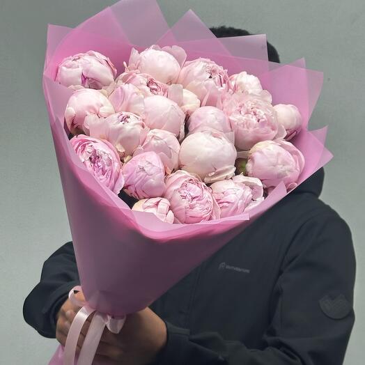 Букет из 19 пион 🌸
