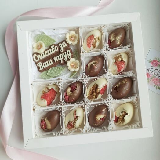 Подарочный набор конфеты ручной работы Спасибо