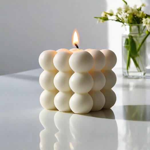 Big Bubble Cube Candle for Home Decor and Gift