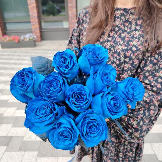 Encantador ramo importado de 11 rosas azules Ecuador