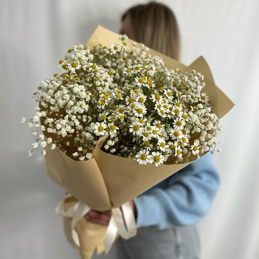 Полевой букет с ромашками