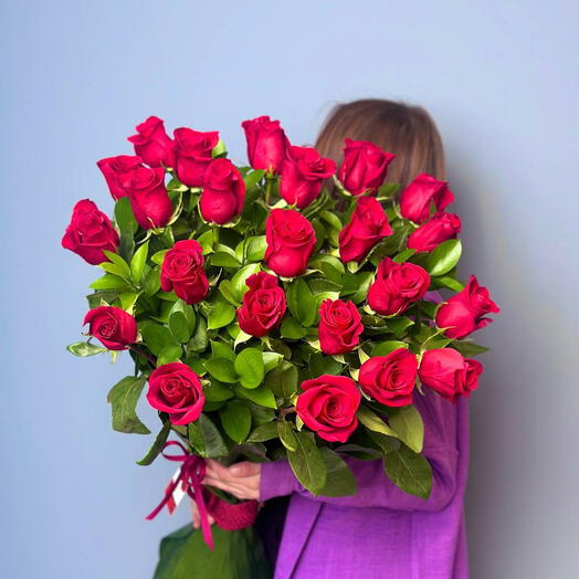 Red Charm! из метровых голландских роз🌹🦋🍀 больше живых Цветов и меньше обертки пустой =)