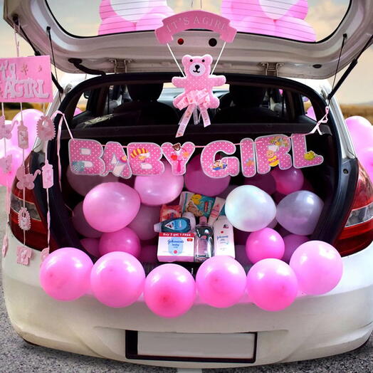 Baby Girl Welcome Car Decor