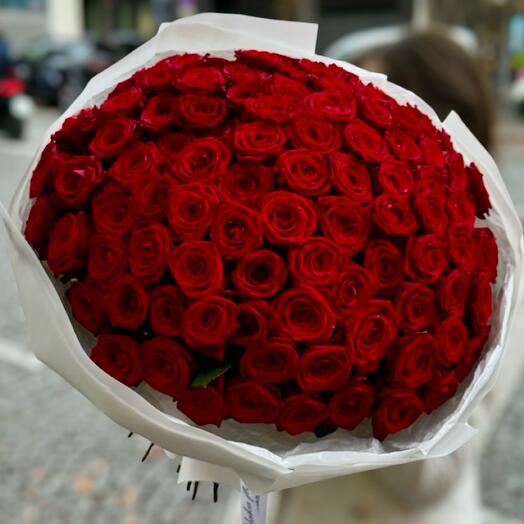 Bouquet of red roses 101 pieces