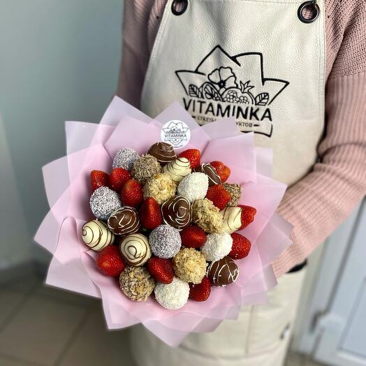 Клубничный букет, букет из клубники