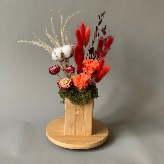 Композиция из сухоцветов «Теплая осень 3»