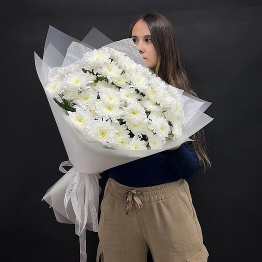 Монобукет из хризантем