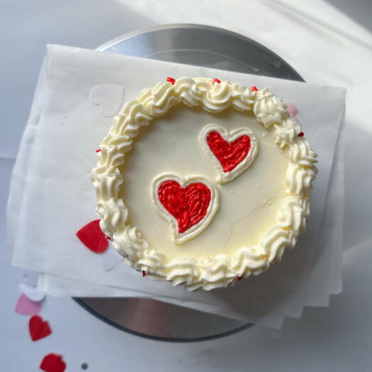 Bento Cake Double Heart